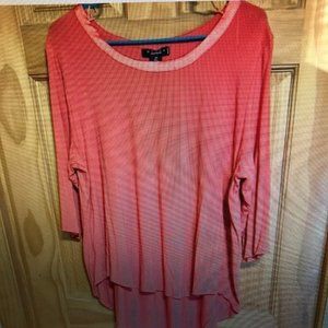 Grace Women’s Plus High/ Low Tunic Size 2X  Coral color